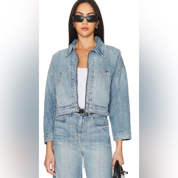 NSF Conway zip up denim jacket NWT L - Picture 1 of 9